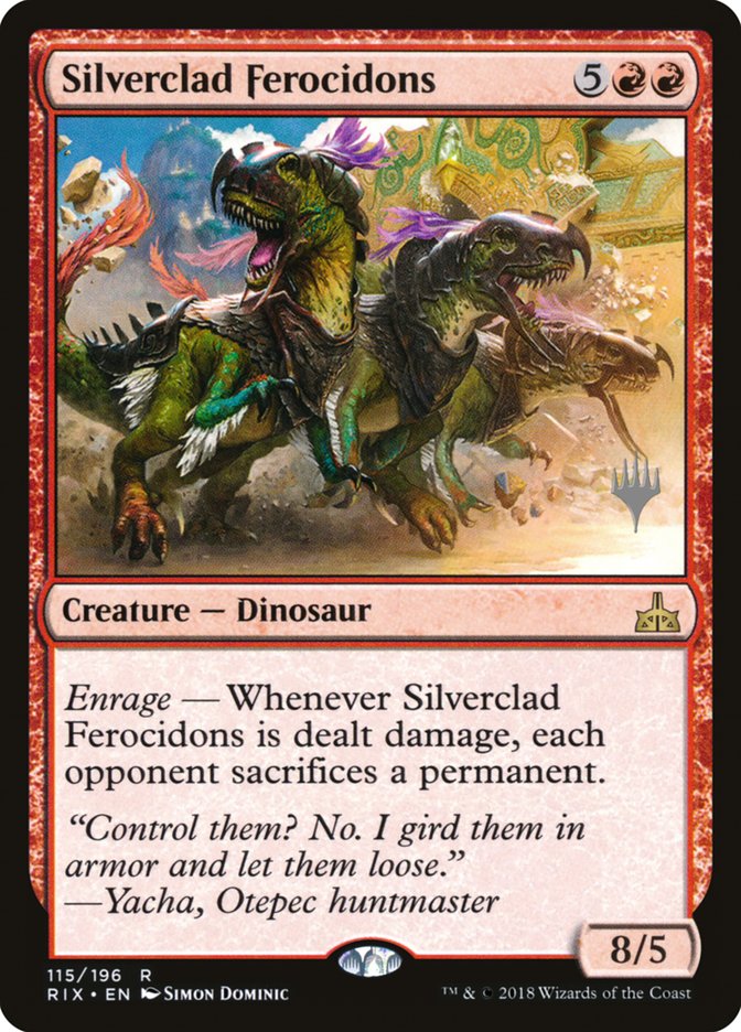 Silverclad Ferocidons (Promo Pack) [Rivals of Ixalan Promos] | Red Riot Games CA