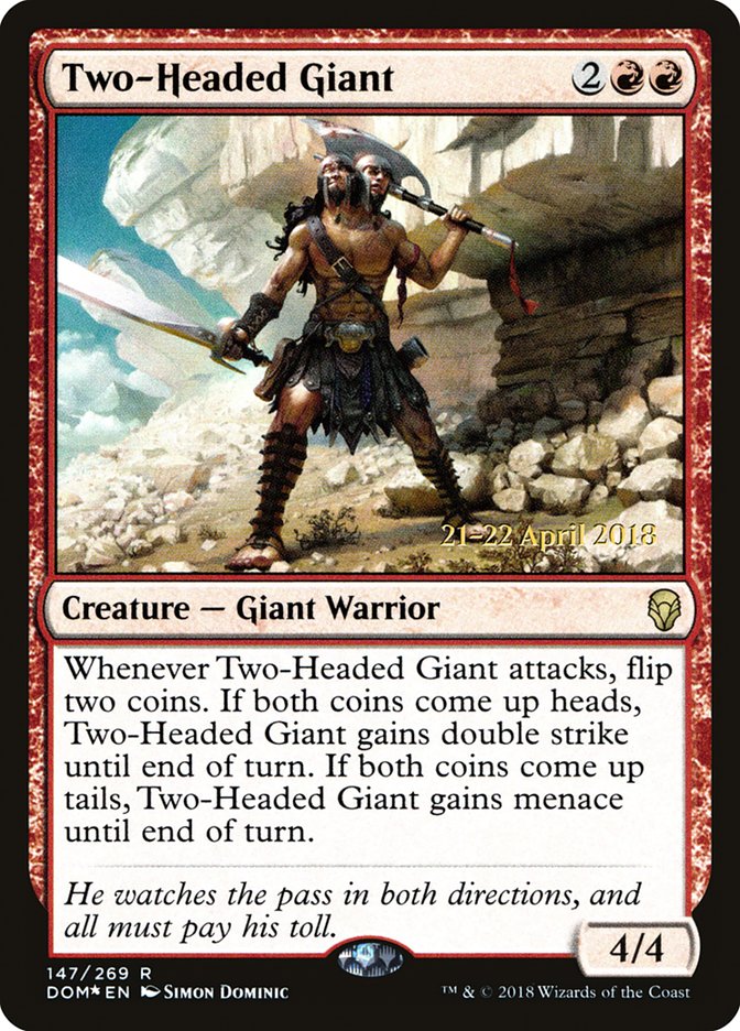 Two-Headed Giant [Dominaria Prerelease Promos] | Red Riot Games CA