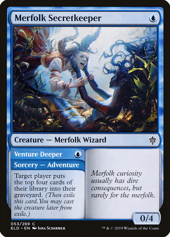 Merfolk Secretkeeper // Venture Deeper [Throne of Eldraine] | Red Riot Games CA