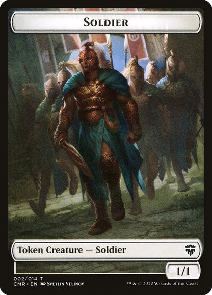 Rock // Soldier Double-Sided Token [Commander Legends Tokens]