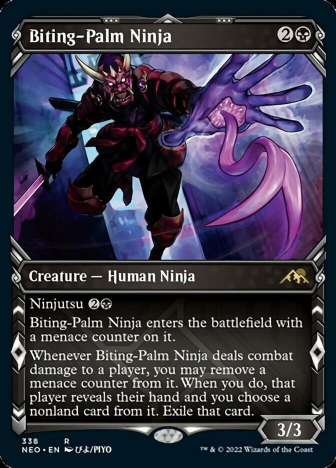 Biting-Palm Ninja (Showcase Ninja) [Kamigawa: Neon Dynasty] | Red Riot Games CA