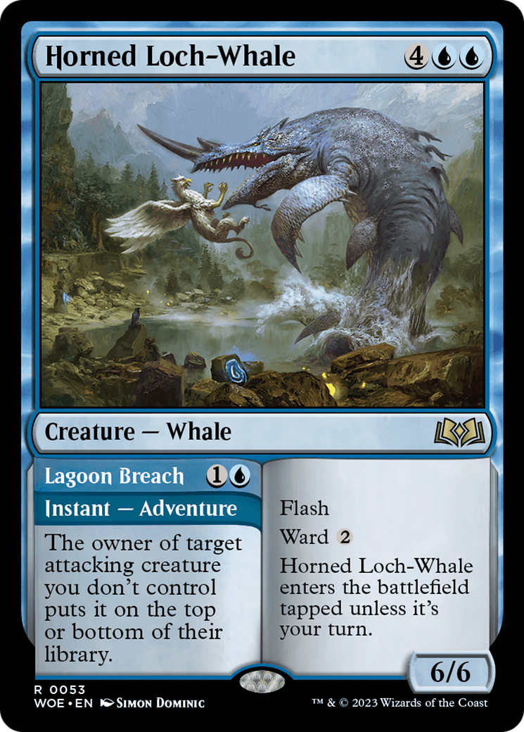 Horned Loch-Whale // Lagoon Breach [Wilds of Eldraine] | Red Riot Games CA