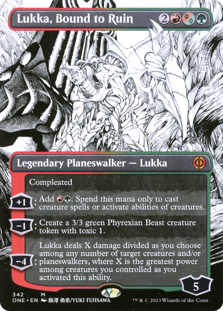 Lukka, Bound to Ruin (Borderless Manga) [Phyrexia: All Will Be One] | Red Riot Games CA