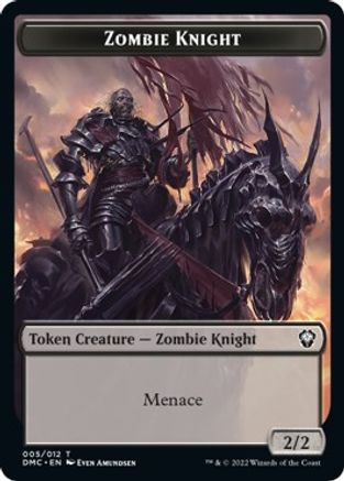 Zombie Knight // Knight Double-Sided Token [Dominaria United Commander Tokens] | Red Riot Games CA