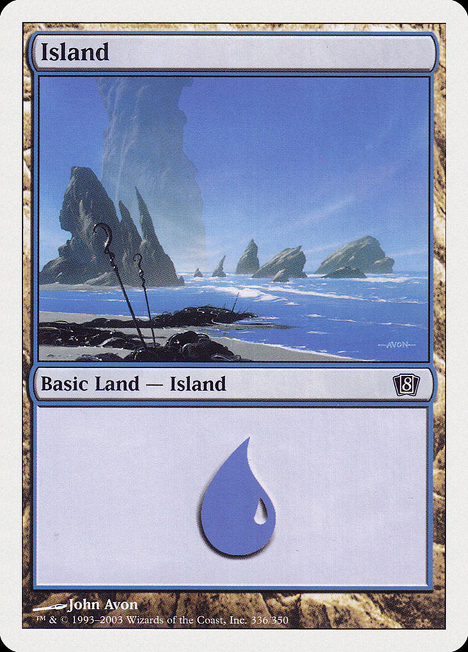 Island (336) [Eighth Edition] | Red Riot Games CA