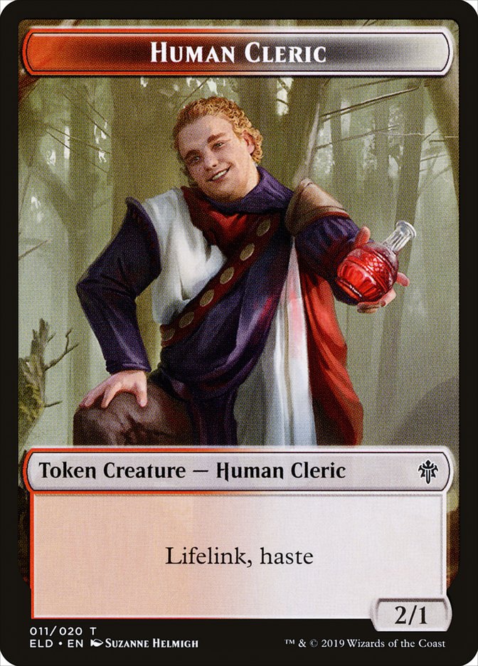 Human Cleric Token [Throne of Eldraine Tokens] | Red Riot Games CA