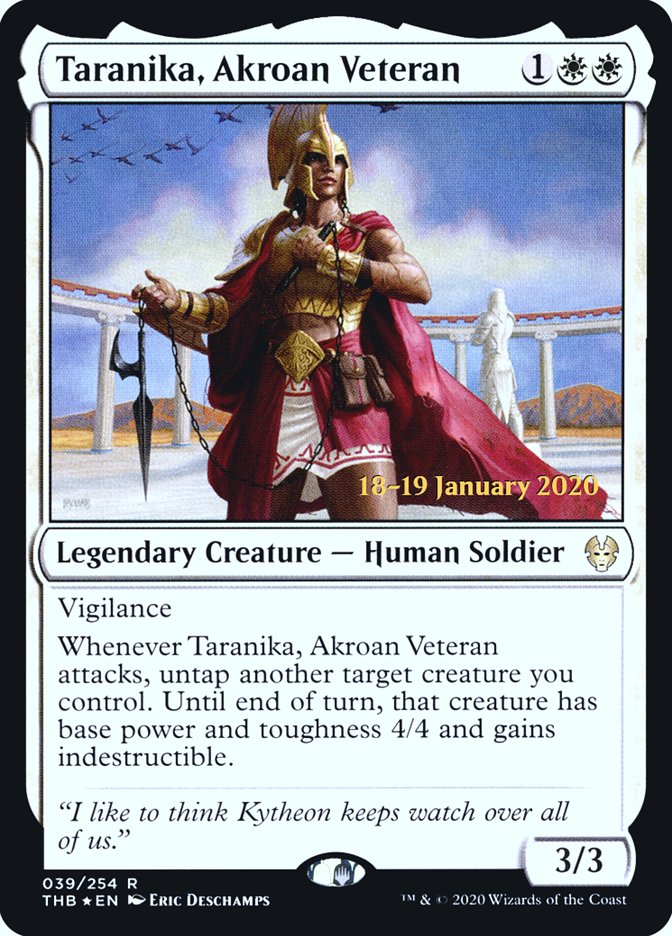 Taranika, Akroan Veteran [Theros Beyond Death Prerelease Promos] | Red Riot Games CA