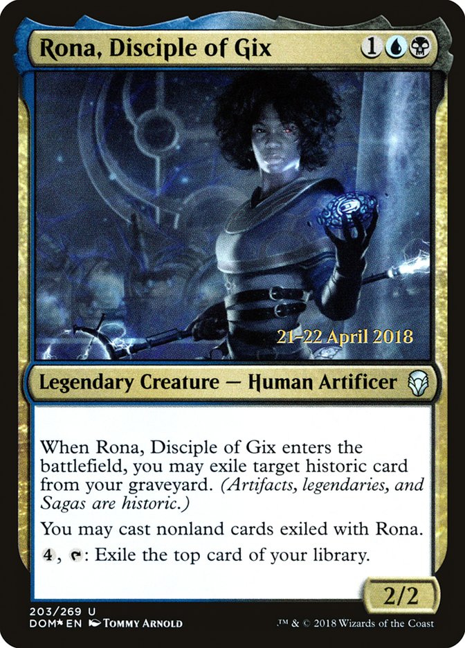 Rona, Disciple of Gix [Dominaria Prerelease Promos] | Red Riot Games CA