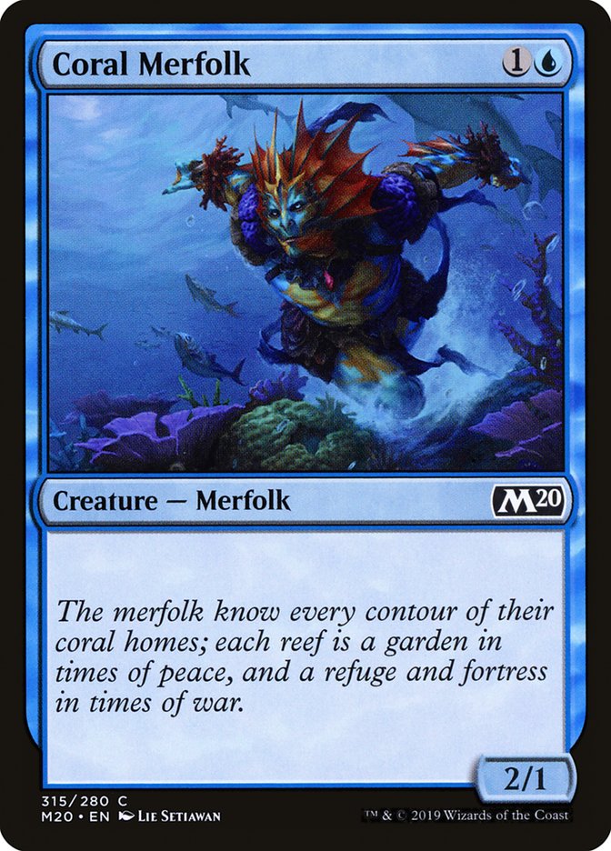 Coral Merfolk [Core Set 2020] | Red Riot Games CA