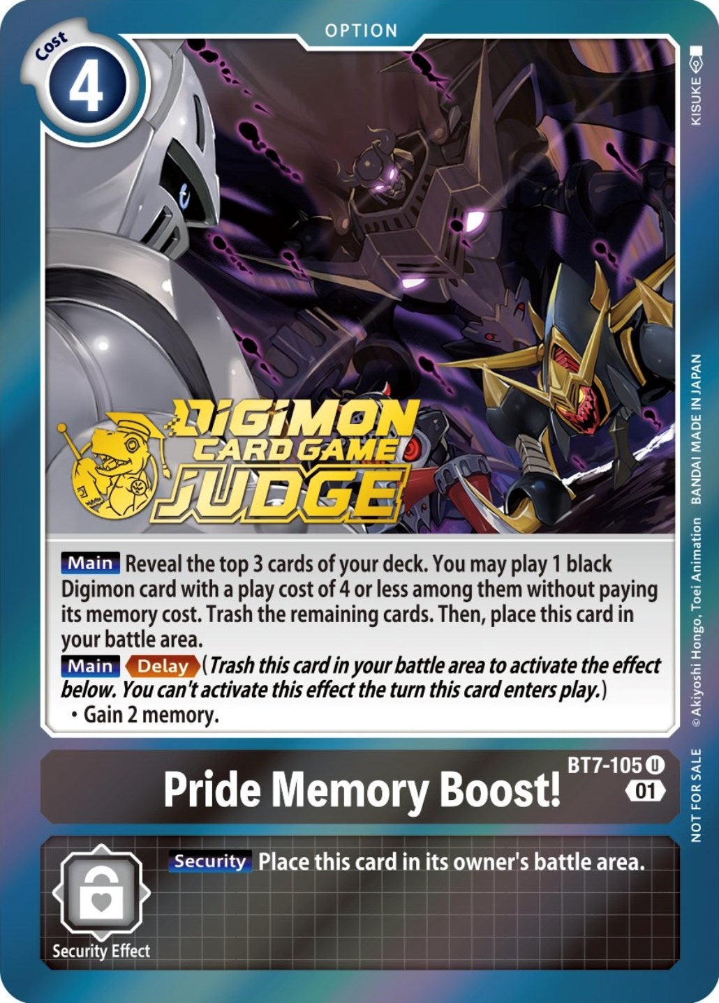 Pride Memory Boost! [BT7-105] (Judge Pack 3) [Next Adventure Promos] | Red Riot Games CA