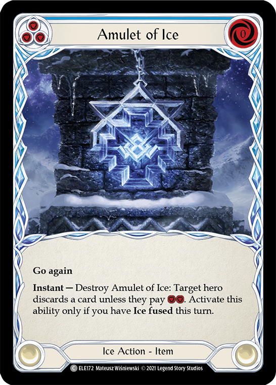 Amulet of Ice [ELE172] (Tales of Aria)  1st Edition Rainbow Foil | Red Riot Games CA