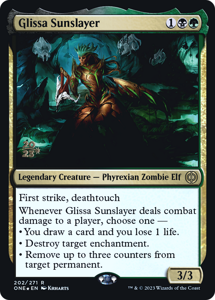 Glissa Sunslayer [Phyrexia: All Will Be One Prerelease Promos] | Red Riot Games CA