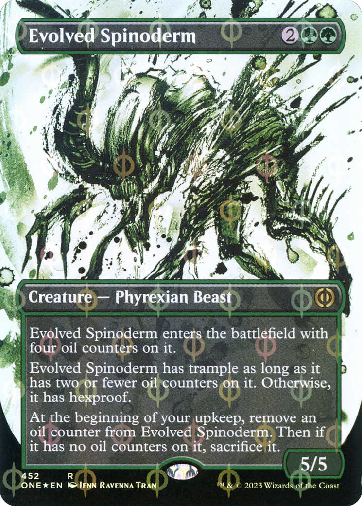 Evolved Spinoderm (Borderless Ichor Step-and-Compleat Foil) [Phyrexia: All Will Be One] | Red Riot Games CA