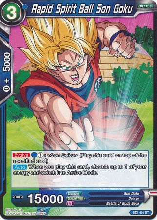 Rapid Spirit Ball Son Goku (Starter Deck - The Awakening) (SD1-04) [Galactic Battle] | Red Riot Games CA