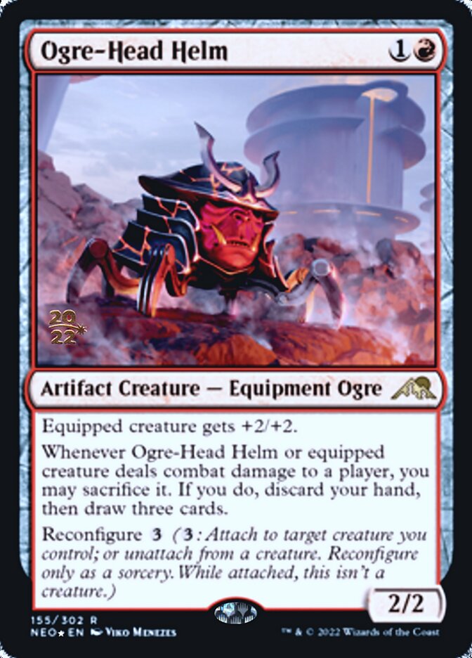 Ogre-Head Helm [Kamigawa: Neon Dynasty Prerelease Promos] | Red Riot Games CA