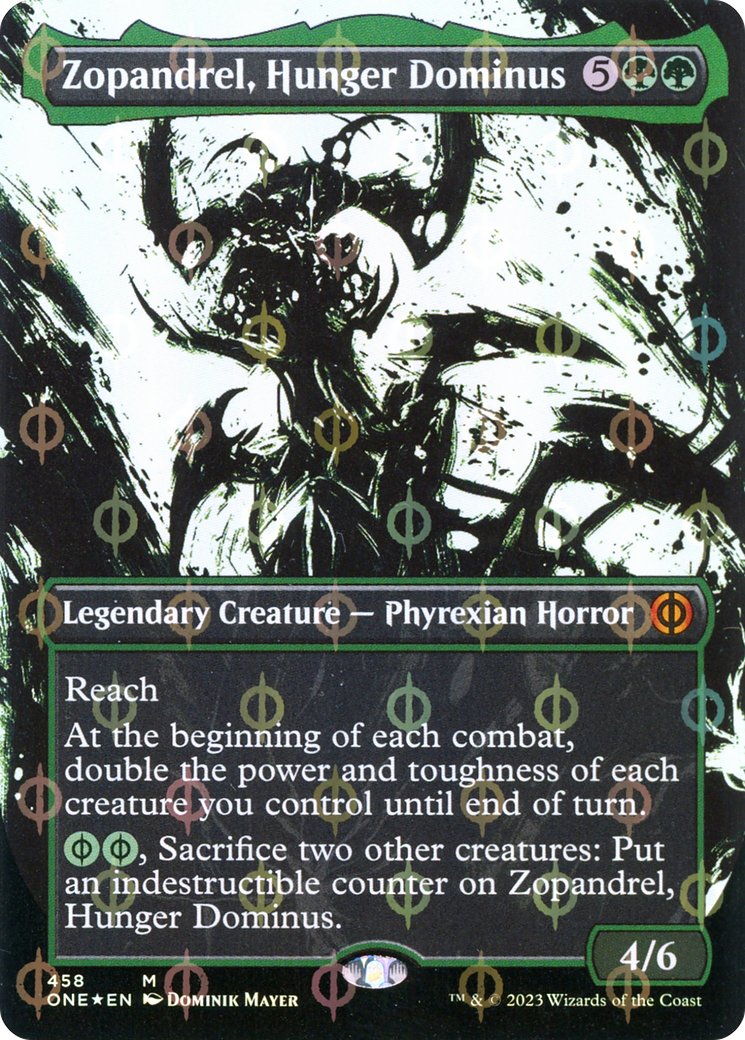 Zopandrel, Hunger Dominus (Borderless Ichor Step-and-Compleat Foil) [Phyrexia: All Will Be One] | Red Riot Games CA