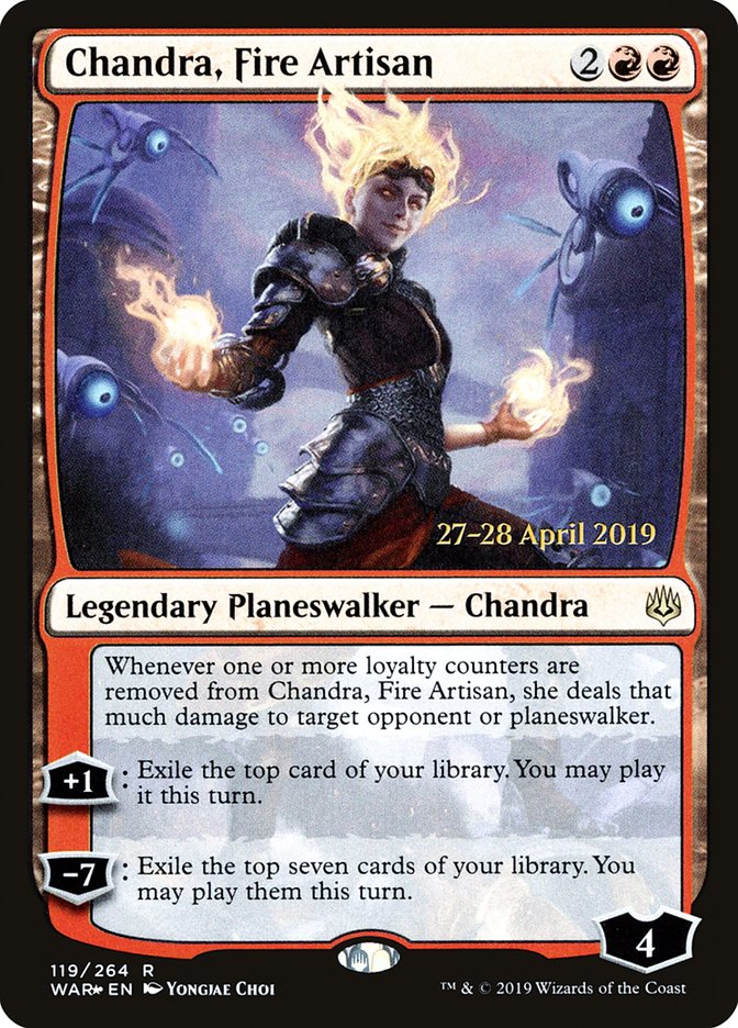 Chandra, Fire Artisan [War of the Spark Prerelease Promos] | Red Riot Games CA