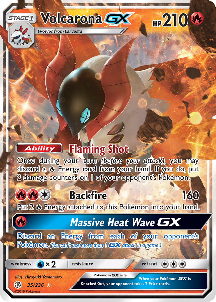 Volcarona GX (35/236) [Sun & Moon: Cosmic Eclipse] | Red Riot Games CA