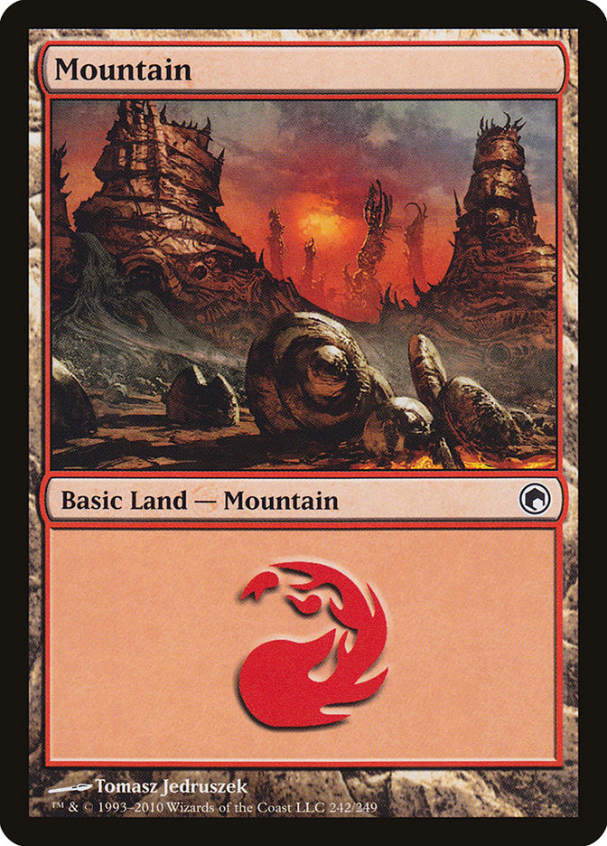 Mountain (242) [Scars of Mirrodin] | Red Riot Games CA