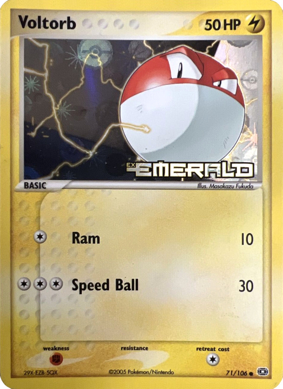 Voltorb (71/106) (Stamped) [EX: Emerald] | Red Riot Games CA