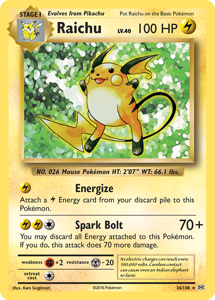 Raichu (36/108) [XY: Evolutions] | Red Riot Games CA