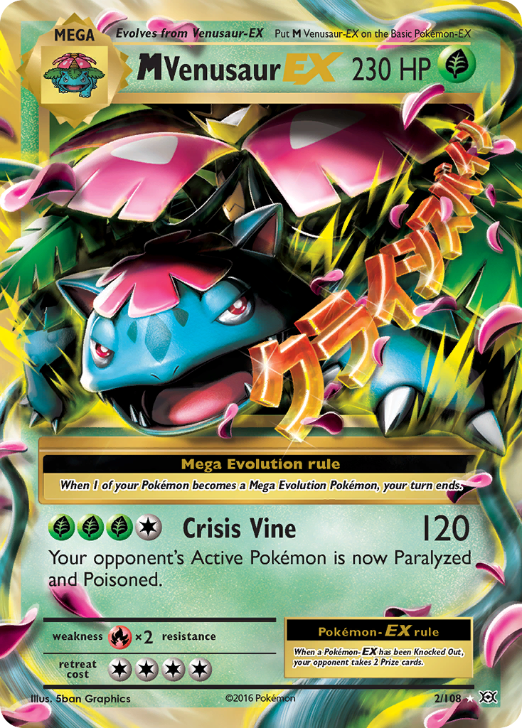 M Venusaur EX (2/108) [XY: Evolutions] | Red Riot Games CA