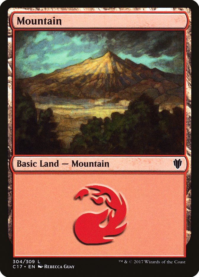 Mountain (304) [Commander 2017] | Red Riot Games CA