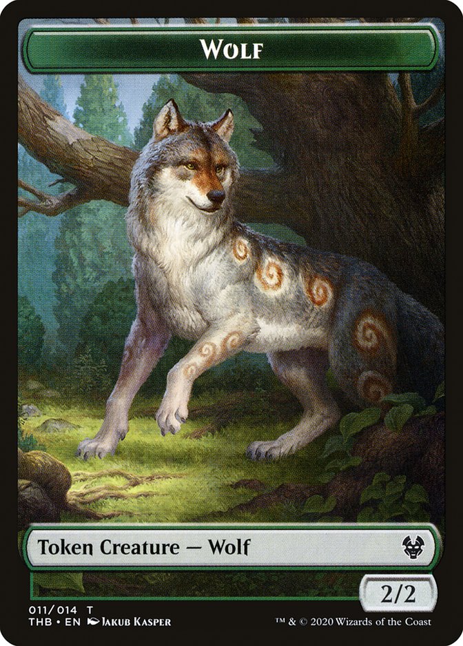 Satyr // Wolf Double-Sided Token [Theros Beyond Death Tokens] | Red Riot Games CA