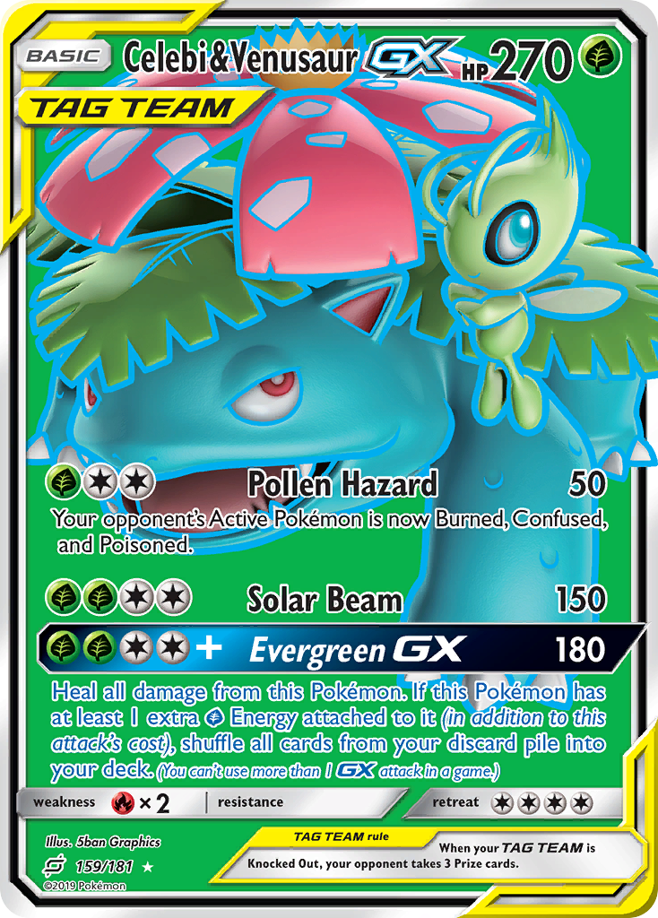 Celebi & Venusaur GX (159/181) [Sun & Moon: Team Up] | Red Riot Games CA