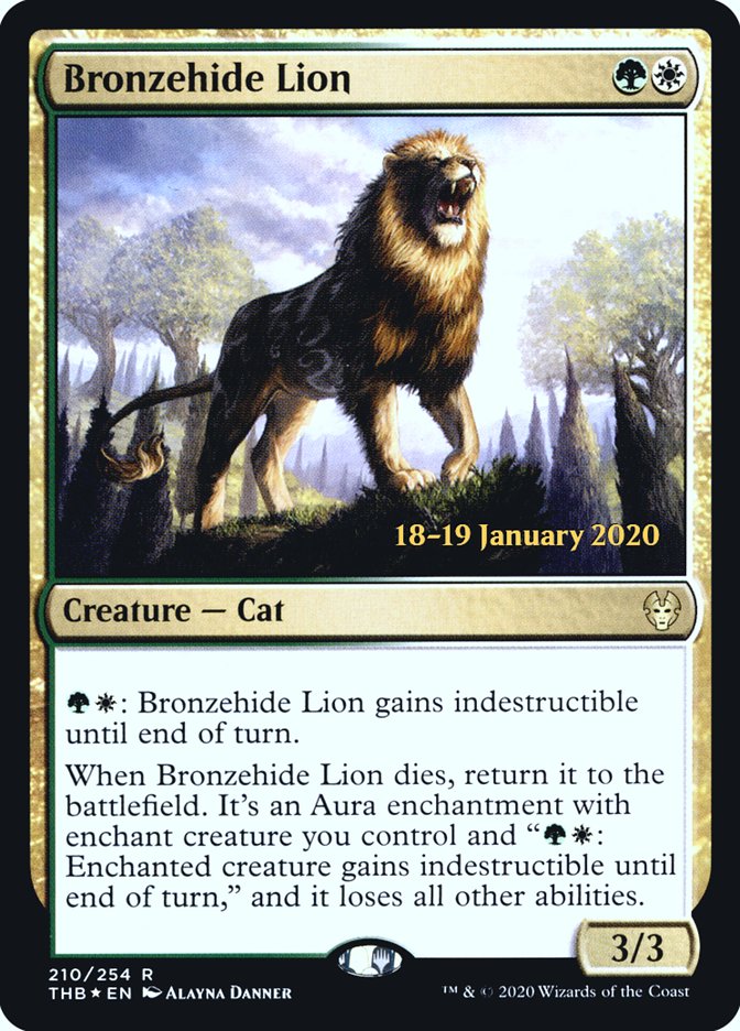 Bronzehide Lion [Theros Beyond Death Prerelease Promos] | Red Riot Games CA