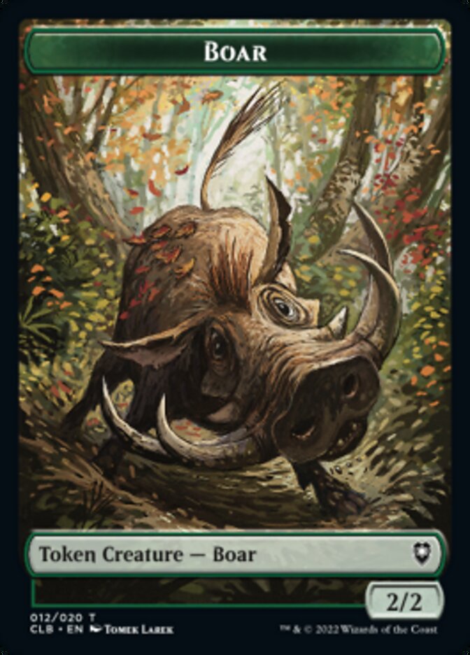 Boar Token [Commander Legends: Battle for Baldur's Gate Tokens] | Red Riot Games CA