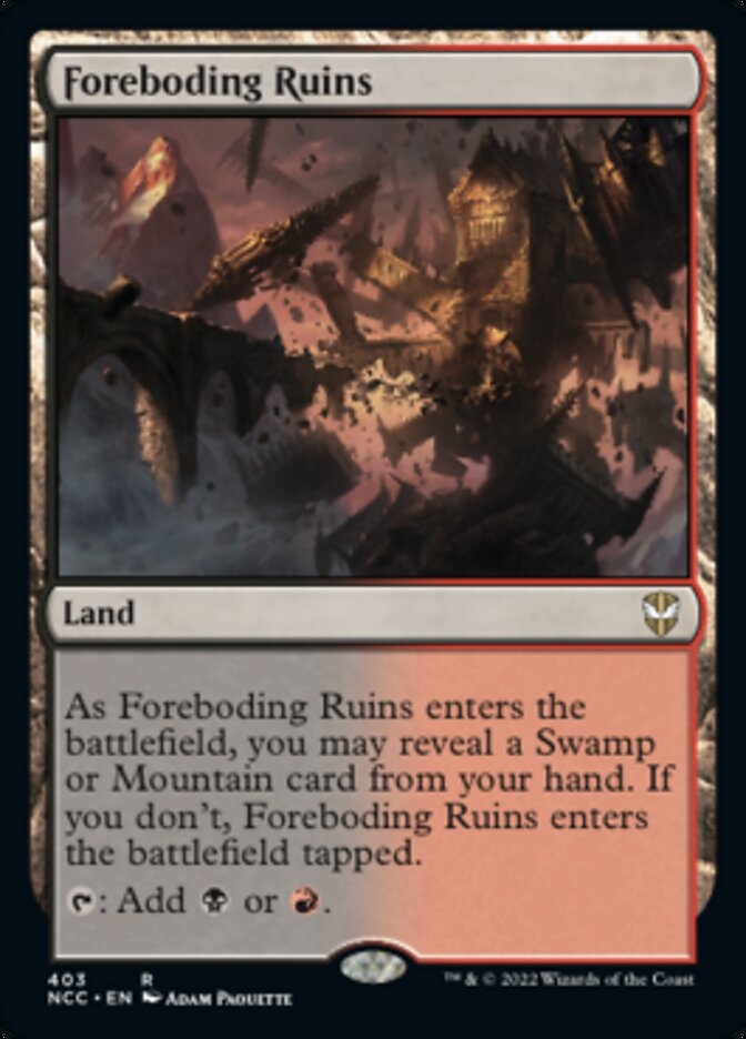 Foreboding Ruins [Streets of New Capenna Commander] | Red Riot Games CA