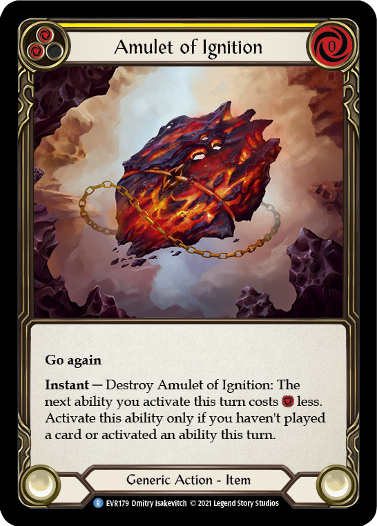 Amulet of Ignition [EVR179] (Everfest)  1st Edition Cold Foil | Red Riot Games CA