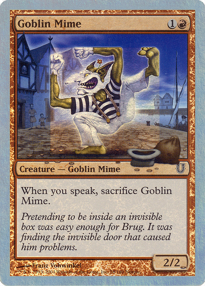 Goblin Mime (Alternate Foil) [Unhinged] | Red Riot Games CA