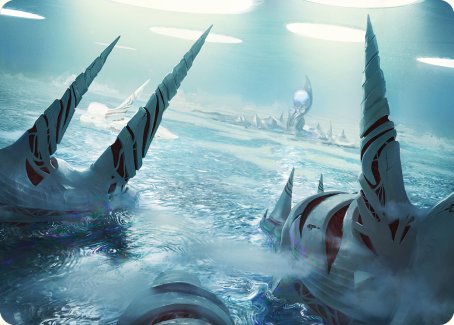 Seachrome Coast Art Card [Phyrexia: All Will Be One Art Series] | Red Riot Games CA