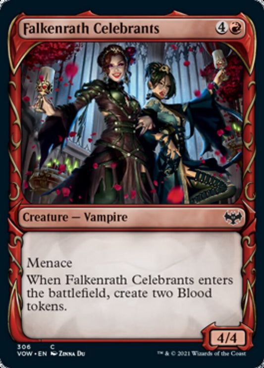 Falkenrath Celebrants (Showcase Fang Frame) [Innistrad: Crimson Vow]