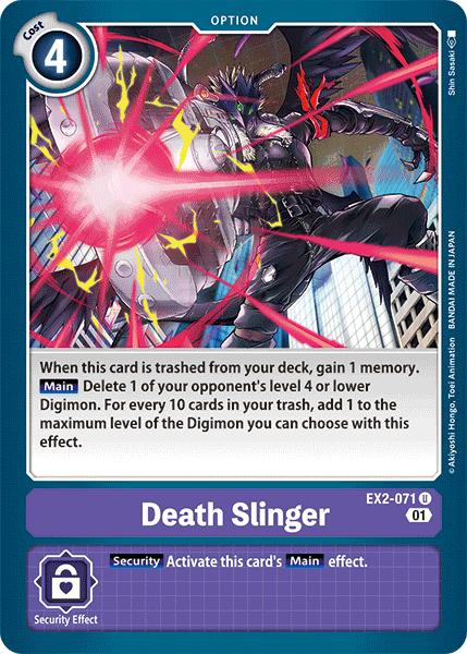 Death Slinger [EX2-071] [Digital Hazard] | Red Riot Games CA