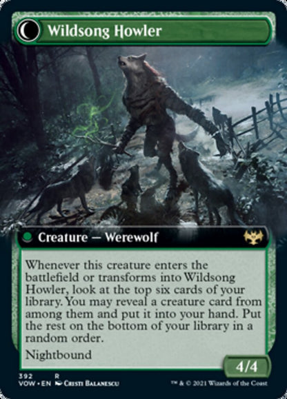 Howlpack Piper // Wildsong Howler (Extended Art) [Innistrad: Crimson Vow]