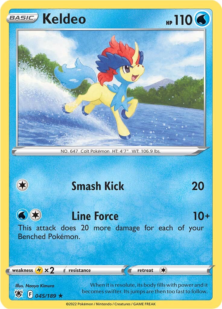 Keldeo (045/189) (Theme Deck Exclusive) [Sword & Shield: Astral Radiance] | Red Riot Games CA