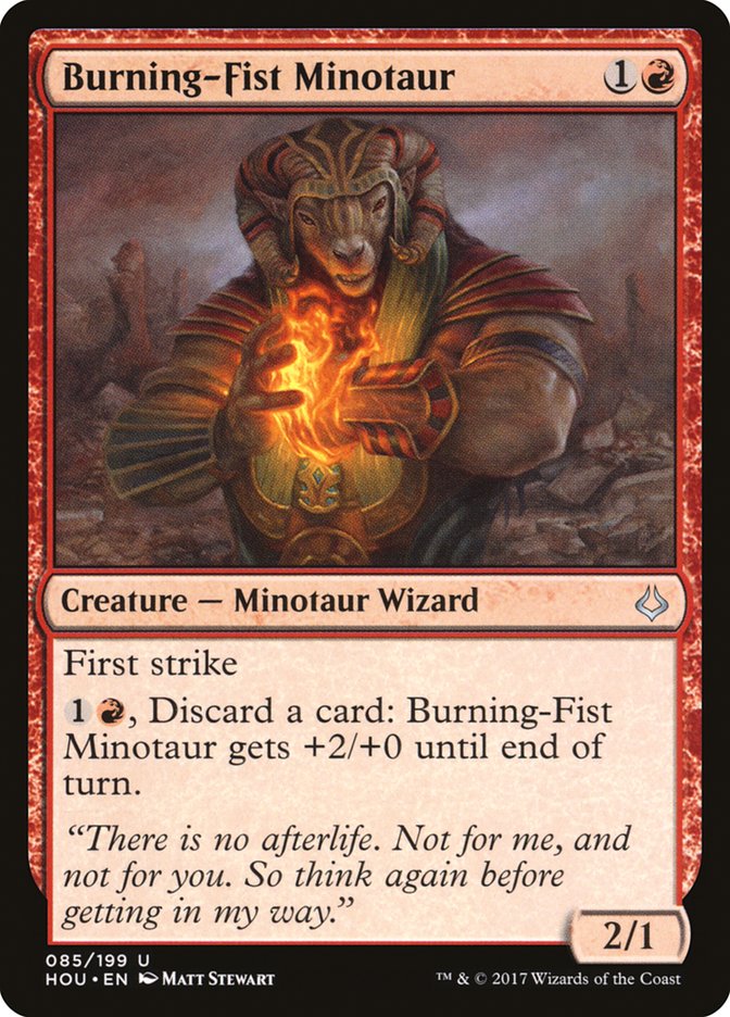 Burning-Fist Minotaur [Hour of Devastation] | Red Riot Games CA