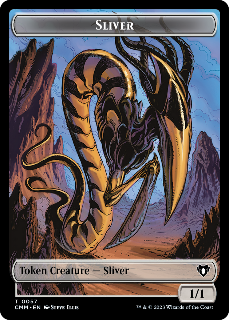 Copy (54) // Sliver Double-Sided Token [Commander Masters Tokens] | Red Riot Games CA