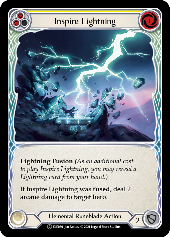 Inspire Lightning (Yellow) [U-ELE089] (Tales of Aria Unlimited)  Unlimited Rainbow Foil | Red Riot Games CA