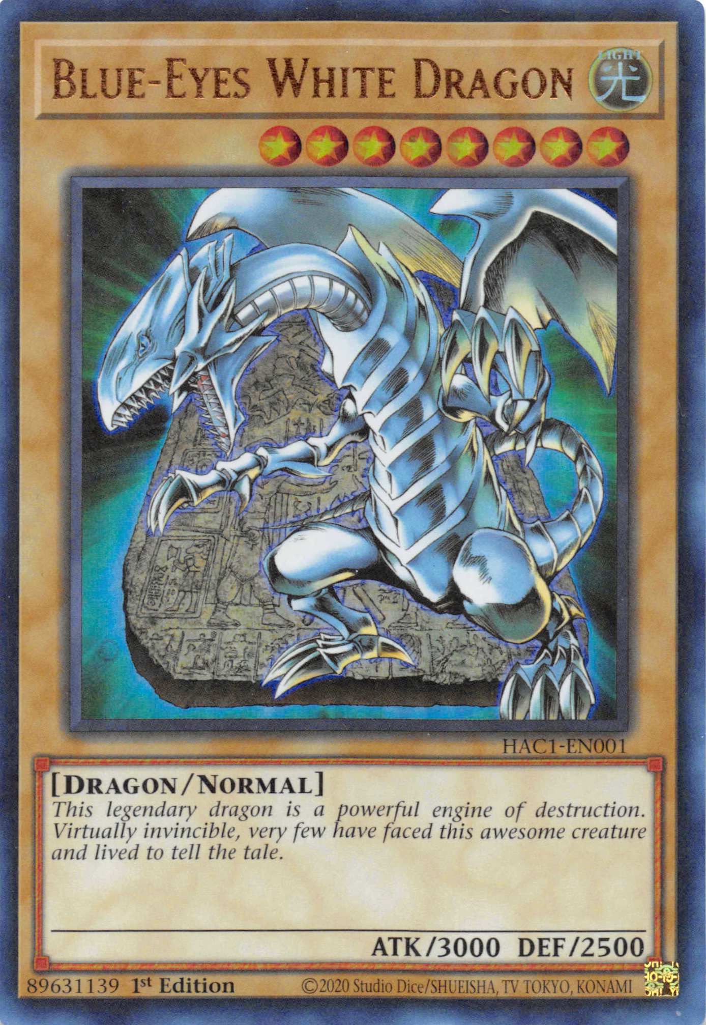 Blue-Eyes White Dragon (Duel Terminal) [HAC1-EN001] Parallel Rare | Red Riot Games CA