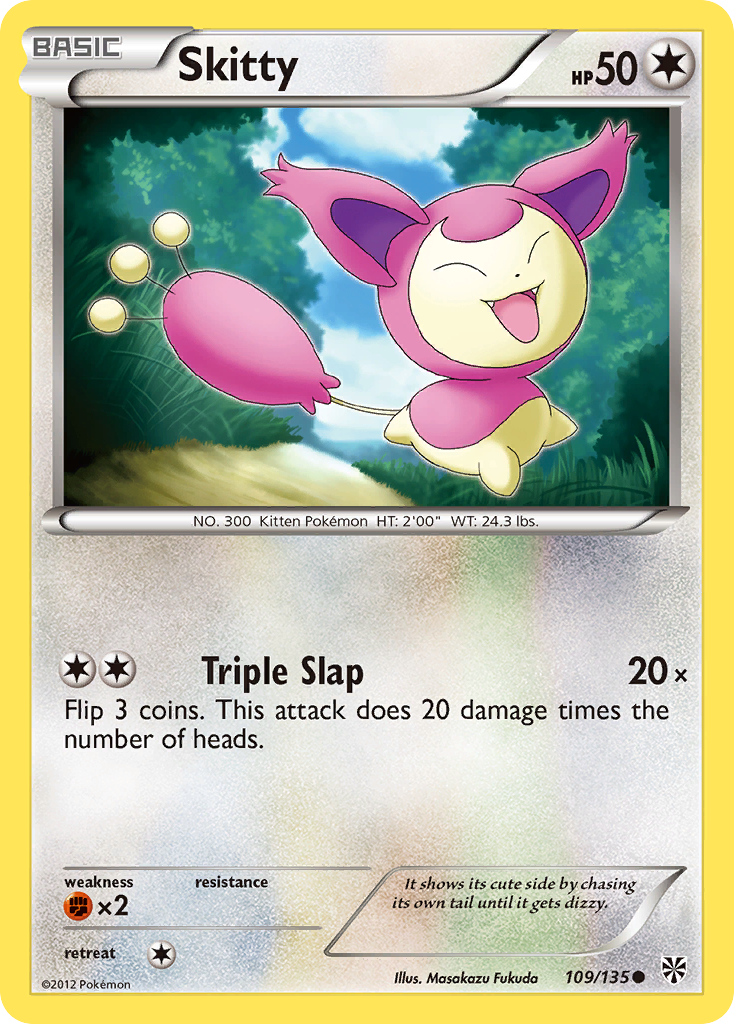 Skitty (109/135) [Black & White: Plasma Storm] | Red Riot Games CA