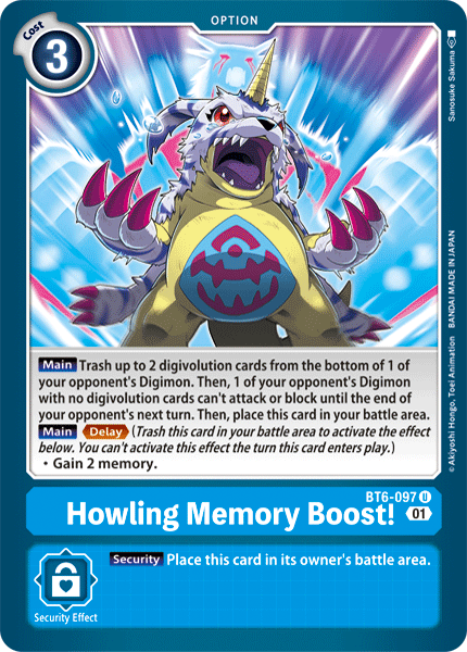 Howling Memory Boost! [BT6-097] [Double Diamond] | Red Riot Games CA