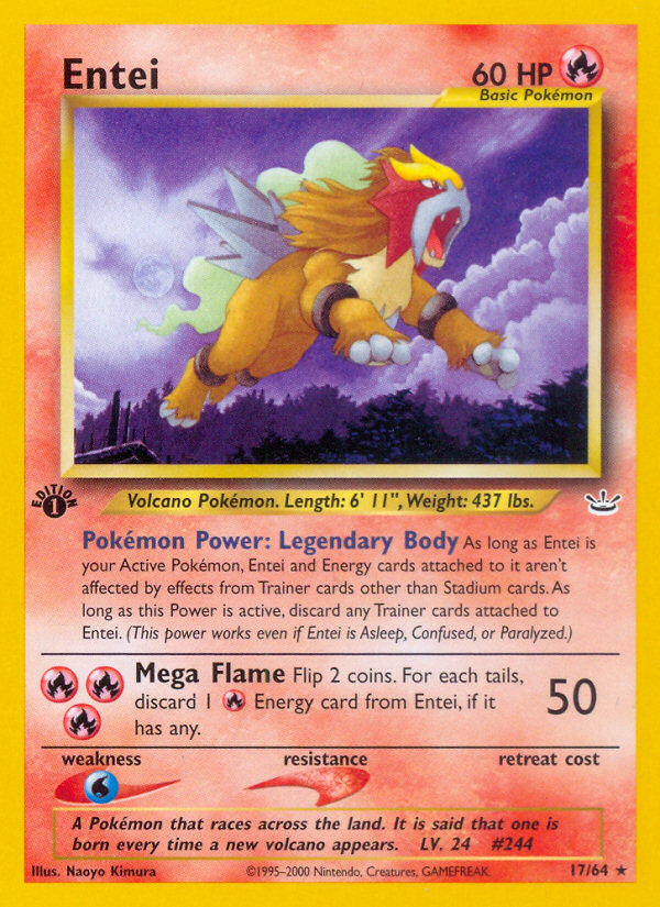 Entei (17/64) [Neo Revelation 1st Edition] | Red Riot Games CA