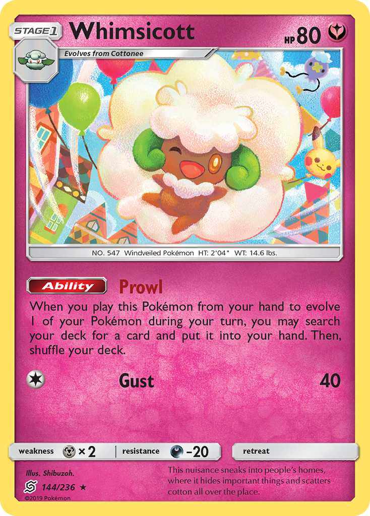 Whimsicott (144/236) [Sun & Moon: Unified Minds] | Red Riot Games CA