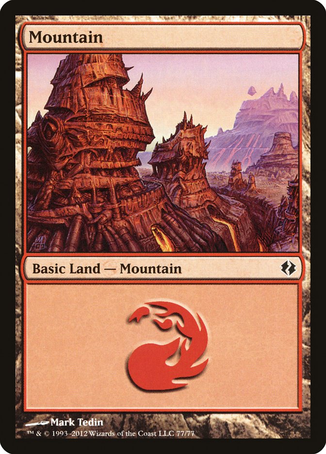 Mountain (77) [Duel Decks: Venser vs. Koth] | Red Riot Games CA