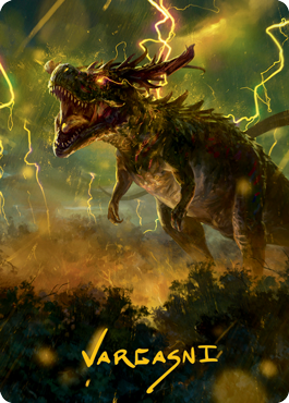 Thrasta, Tempest's Roar Art Card (42) (Gold-Stamped Signature) [Modern Horizons 2 Art Series] | Red Riot Games CA
