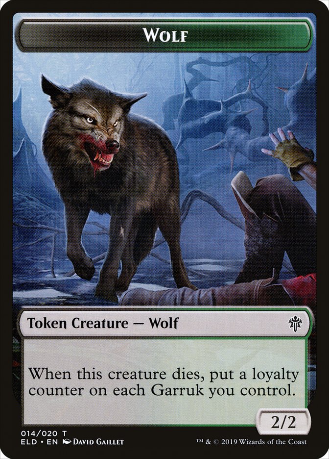 Wolf Token [Throne of Eldraine Tokens] | Red Riot Games CA